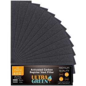 Ultra Green 779640022115 Carbon Filter 12 Pack 4 Inch X12 Activated Charcoal Air Vent Filters Premium Floor