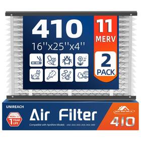 Unireach 797387761395 2 Pack 410 Replacement Air Filter Merv 11 Actual Size 16 Inch X28 X4 Nominal Si