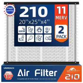 3210 Unireach 797387761470 2 Pack 210 Merv 11 Filter 20x25x4 Compatible Aprilaire 1210 1620 2210 2216