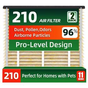 Velnor 743352447283 2 Pack 210 Air Filter Replacement Help Reduce Odor Humidity Resistance And Du
