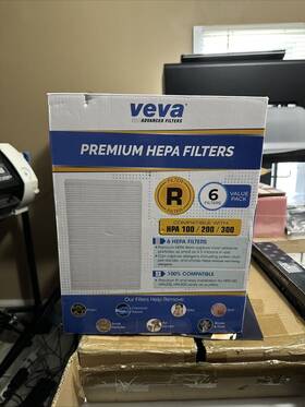 Hwr6 Veva 000772011853 Premium True Hepa Filters R 6 Pics White -hwr6