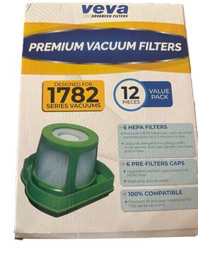 1782 Veva 853460008303 Advanced Filters Premium Vacuum Series 12 Pack
