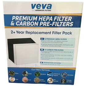 Cw2hepa Veva Advanced Filters - 2 Premium Hepa And 8 Carbon Pre-filters #cw2hepa