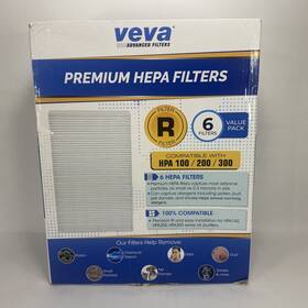 Hwr6 Veva Premium True Hepa Filters R 6 Pics White -hwr6
