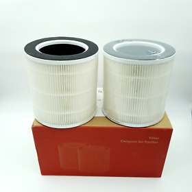 Vremi 3 Stage Air Purifier Filter 2-pack True Hepa H13 Activated Carbon Open Box