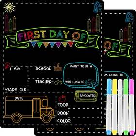 Wem-xiaoche-01 Wememorn 14 Pack 12 Inch X 10 First And Last Day Of School Chalkboard With 5 Markers My