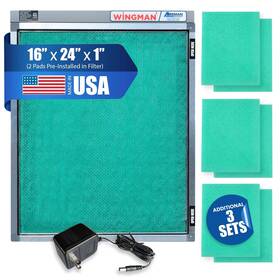Wingman1 725084371289 Electronic Air Filter With 1-yr Supply Of Purifier Pads - Hvac Heater A