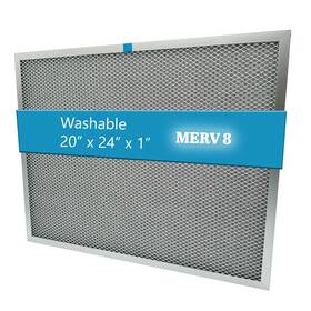 M202401m8 Wioair Washable Electrostatic Furnace Air Filter Merv 8 20 X 24 1 Aluminum