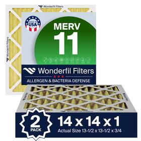Af14x14x1m11 Wonderfil 14x14x1 Merv 11 Air Filter For Hvac Ac And Furnace Systems Filters