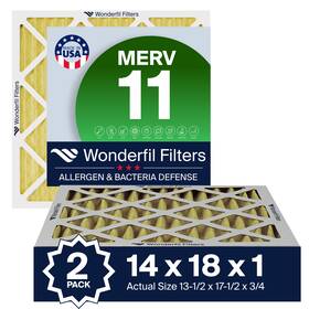Af14x18x1m11 Wonderfil 14x18x1 Merv 11 Air Filter For Hvac Ac And Furnace Systems Filters