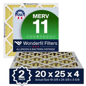 Af20x25x4m11 Wonderfil 20x25x4 Merv 11 Air Filter For Hvac Ac And Furnace Systems Filters
