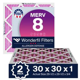Af30x30x1m8 Wonderfil 30x30x1 Merv 8 Air Filter For Hvac Ac And Furnace Systems Filters