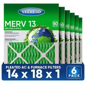 14x18x1m13-6p Yeeread 14x18x1 13 Air Filters 6-pack Actual Size 13.7 Inch X 17.7 0.75 Pleated D