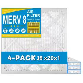 18x20x1m8-4 Ykc-parts 18x20x1 Merv8 Pleated Air Filter -white Furnace Conditioner Filters