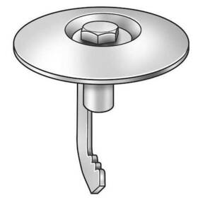 Rssgc-1e Zoro Select Grating Clip For Screw Size 1/4 In 316 Stainless Steel