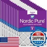 Nordic Pure 20X24X1 Actual Size 19 1/2 23 7/16 3/4 Pleated Merv 8 Air. Fixed Price $156.78.