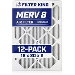 Filter King 18X20X2 Air 12-PACK Merv Actual Size 1.75". Fixed Price $195.84.
