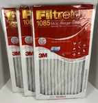 Lot Of 3M Filtrete 1085 12X20X1 Allergen Defense Furnace Filters. Fixed Price $39.00.