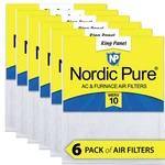 Nordic Pure 16X25X 1/2 Half Inch Ring Panel Merv 10 Furnace Air Filters Pack. Fixed Price $71.49.