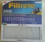 3-PACK Filtrete Healthy Living Elite Allergen Reduction Filter, Mpr 2200,20X20X1. Fixed Price $49.99.