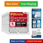 24X24X1 Furnace Air Filter, Merv 11, Mpr 1000, Micro Allergen Defense, 3- .... Fixed Price $137.91.