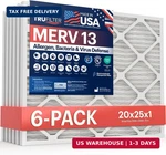 Bnx Trufilter 20X25X1 Air Merv 13 (6-PACK) Made In Usa Electrostatic. Fixed Price $118.11.