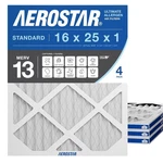 Aerostar 16X25X1 Merv 13 - 4 Count Pleated Hvac, Furnace & Pack, White. Fixed Price $74.71.