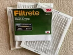 3-PACK 3M Filtrete 16X20X1 Air Filters Clean Living Pollen Mpr 600 (merv 7). Fixed Price $21.00.