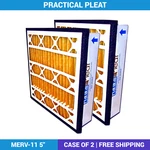 (2 Pack) Practical Pleat 18X24X5 Merv 11, Inch For Return Grille. Fixed Price $173.76.