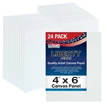 Blank Cotton Canvas Panels 4"X6" 24 Pack Mounted Art Boards Paint Supplies Craft. Fixed Price $14.99.