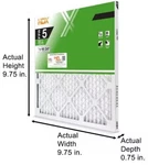 Hdx 10 In. Standard Pleated Air Filter Fpr 5 (3-PACK). Fixed Price $20.00.