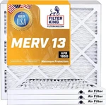 Filter King 16X16X1 Air 6-PACK Merv 13 Actual Size 15.75 .75". Fixed Price $38.00.