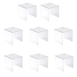 Jusalpha 8 Pc 4'' Clear Acrylic Risers, Display Shelf Showcas.... Fixed Price $35.09.