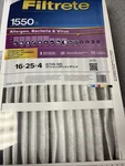 Filtrete 1550 Allergen , Bacteria & Virus 16X25X4 Filter. Fixed Price $15.92.