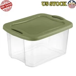 Ez Carry Storage Box Clear Plastic Tote Stacking Handles 40 Qt Organizing New. Fixed Price $20.32.