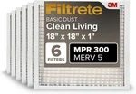 Filtrete 18X18X1 Air Filter 6-PACK Hvac Furnace Merv 5 Mpr 300 Pleated. Fixed Price $54.95.