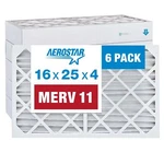 Aerostar 16X25X4 Merv 11 Pleated Air Filter, Furnace Pack (a.... Fixed Price $147.35.