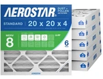 Aerostar 20X20X4 Merv 8 - 6 Count High Efficiency Pleated Hvac, Furnace Air. Fixed Price $131.61.