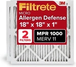 18X18X1 Furnace Air Filter, Merv 11, Mpr 1000, Micro Allergen Defense, 3-MONT. Fixed Price $45.99.