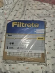 Filtrete 12X12X1 Box Of 18 Basic Dust Furnace Air Filter 3M. Fixed Price $25.00.