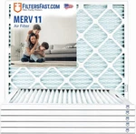 Filters Fast 20X30X1 Merv 11 Inch Pleated Hvac Furnace Air 6 Pack. Fixed Price $77.25.