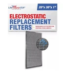 Lifesupplyusa (20X30X1) Aluminum Electrostatic Air Filter Replacement Washable. Fixed Price $59.99.