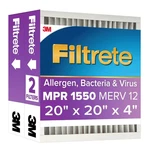 2-PACK Filtrete Air Filter Mpr 1550 Merv 12, Size 20 X 4 In. Fixed Price $44.99.