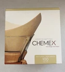 Chemex FSU-100 Natural Bonded Pre-folded Square Coffee Filters Count. Fixed Price $17.00.