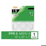 Hdx 16X25X1 Pleated Air Filter Standard Fpr Merv 8 Home Hvac Replacement. Fixed Price $7.52.