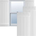 Ekena Millwork 21 1/2"W X 49 H True Fit Pvc Four Joined Board-n-batten. Fixed Price $300.00.