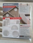 Gable Vent 12IN Novik, White Wood Grain Texture New!. Fixed Price $10.00.