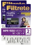 3M Filtrete Allergen Reducing Deep Pleat Filter 4" Slim Fit, 16X25X4,2-PACK -new. Fixed Price $48.95.