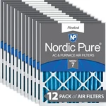 Nordic Pure 18X18X2 Pleated Merv 7 Air Filters 12 Pack. Fixed Price $122.99.