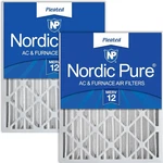 Nordic Pure 16 In. X 24 Allergen Pleated Merv 12 Air Filter (2-PACK). Fixed Price $45.00.